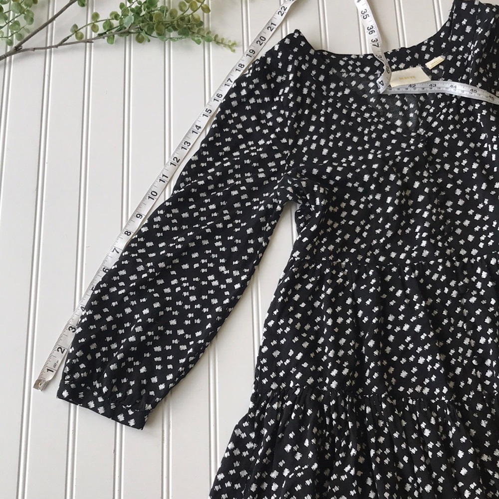 Anthropologie Maeve Lila top black white tiered - Picture 4 of 8